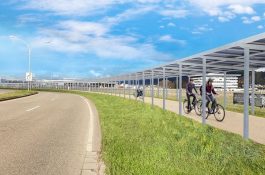 Freiburg se pyšní první fotovoltaickou cyklostezkou v Německu