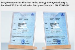 Sungrow jako první v branži získala certifikaci podle evropské normy pro stacionární akumulátory