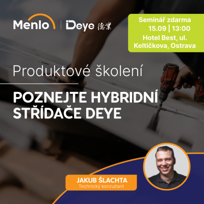 Společnost Menlo Electric nabízí zdarma školení pro střídače Deye v Ostravě